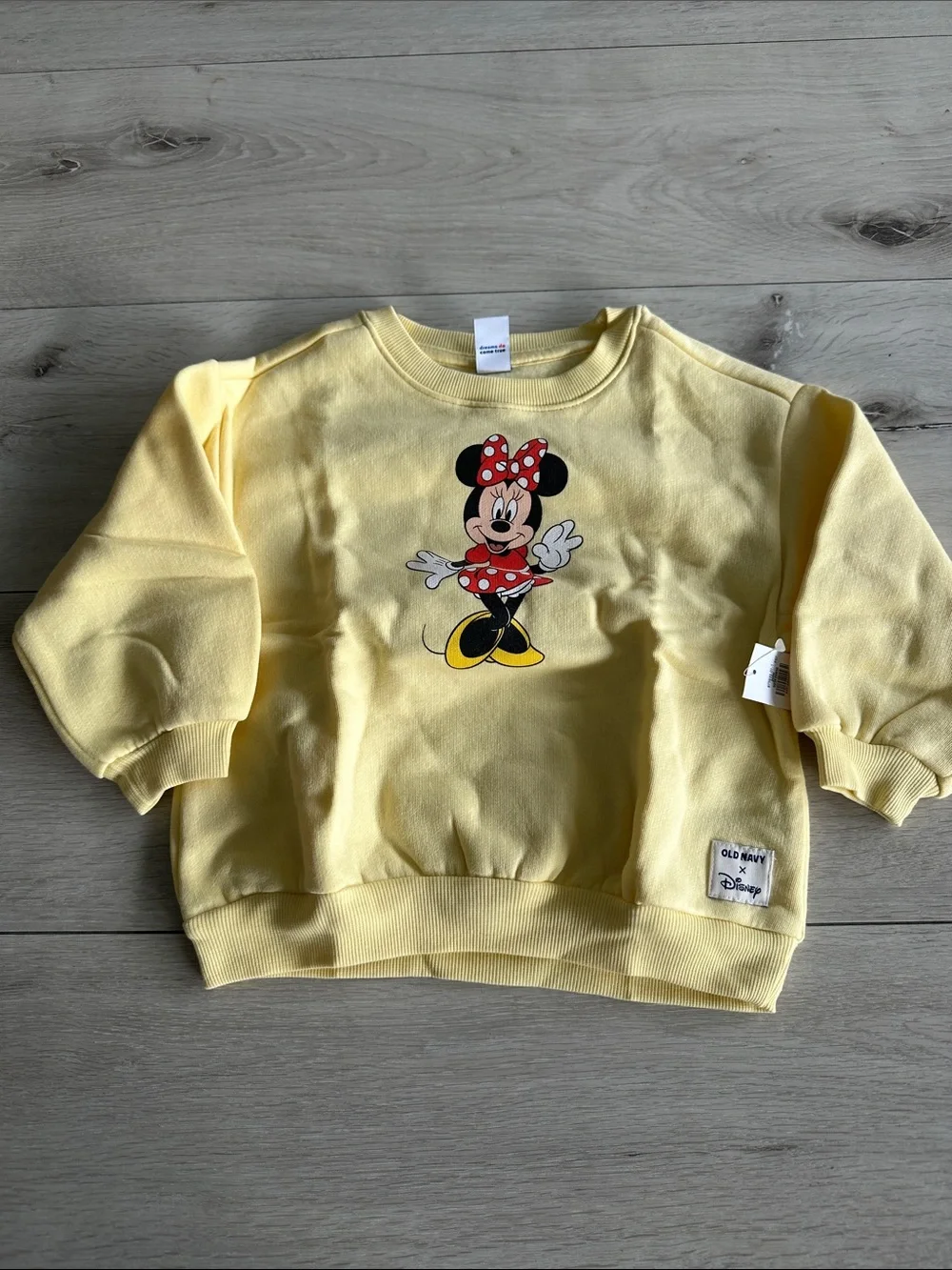 Old Navy Minnie Mouse Graphic Sweatshirt Golden Straw 2T NWT IN PACKAGE